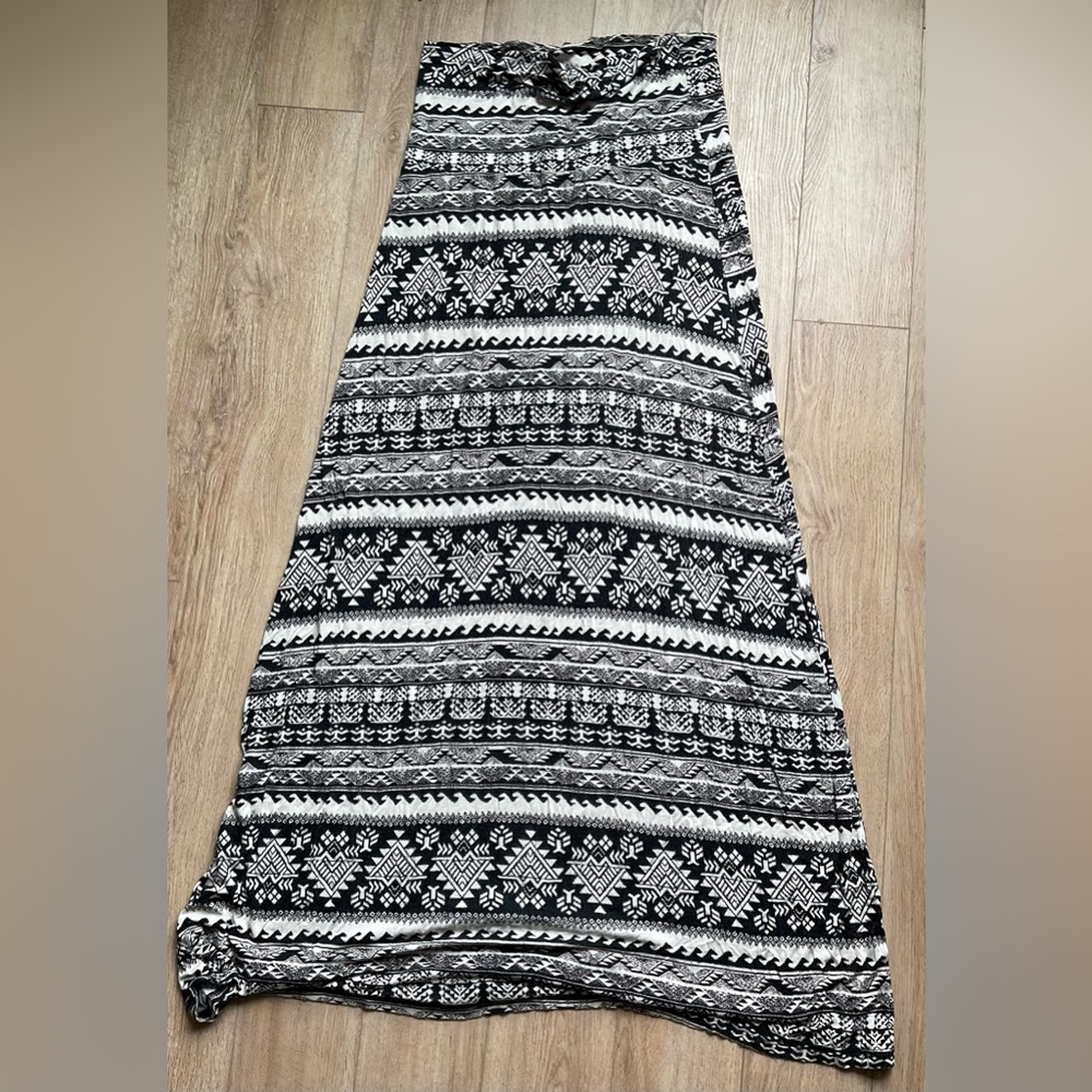 Aztec print maxi skirt